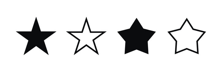 Star vector icons. Set of star symbols isolated. Stars icons.