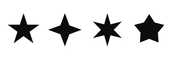 Star vector icons. Set of star symbols isolated. Stars icons.