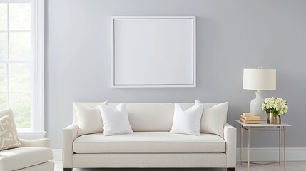 Elegant light grey walls complemented by crisp white trim, creating a fresh and modern atmosphere, ideal for contemporary interiors and stylish living spaces.