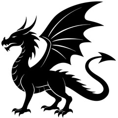 black and white dragon