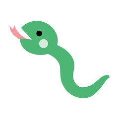 舌を出すヘビのイラスト
