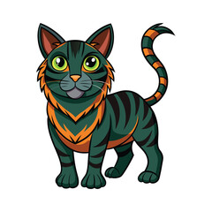 cartoon cat isolated on a white background 