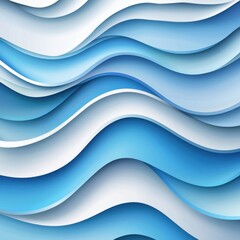 Fototapeta premium Abstract Blue Waves Background in Soft Curves and Fluid Design for Modern Aesthetics
