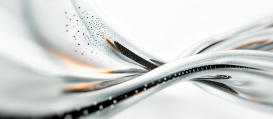 Elegant Flow of Abstract Lines in Light. Generative AI