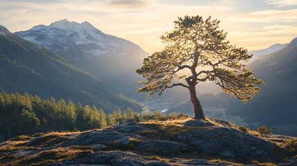 sunset over the mountains