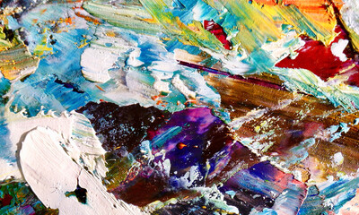 Abstract art background . Hand painting artwork on canvas .