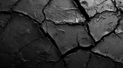 Dry cracked ground surface texture pattern for abstract backgrounds and design projects showcasing arid conditions and environmental issues.