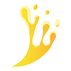 Cheese Splash with Colorful Cartoon Design. Vector Illustration