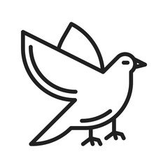 Bird icon vector image. Suitable for mobile apps, web apps and print media.