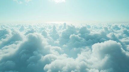 Serene Cloud Formation Over Tranquil Sea Surrounded by Bright Sky and Sunlight