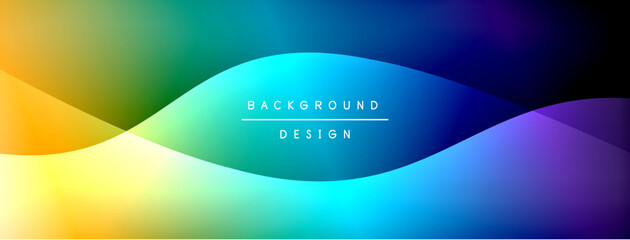 Bright rainbow style color gradient with curve round shape line background. Vector Illustration For Wallpaper, Banner, Illustration, landing page