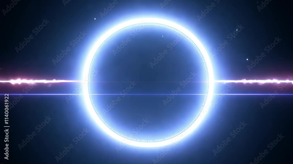 Poster illuminating circular light display in dark setting draws attention and sparks curiosity