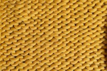 Handmade knitted wool blanket, knitting wool texture background