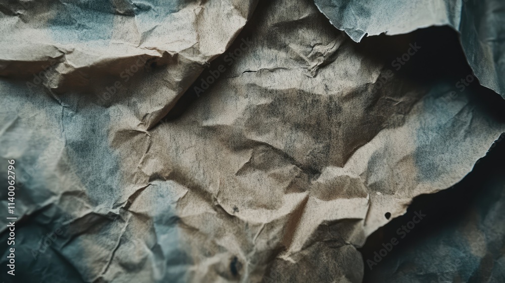 Poster wrinkled and stained vintage paper texture for background or artistic use