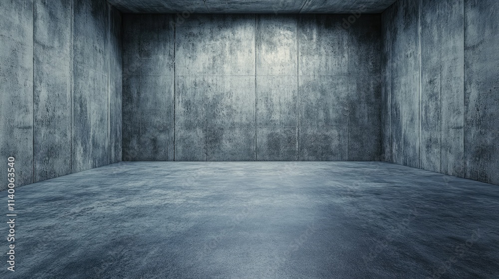 Poster concrete floor texture in an empty industrial room showcasing a minimalist design with dramatic ligh