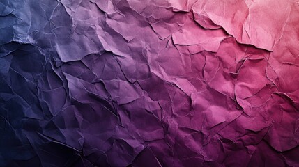 Fototapeta premium Crumpled paper texture with gradient color transition for creative backgrounds and artistic designs