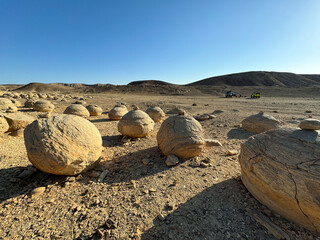 Large calcareous concretions in the Eilat mountains