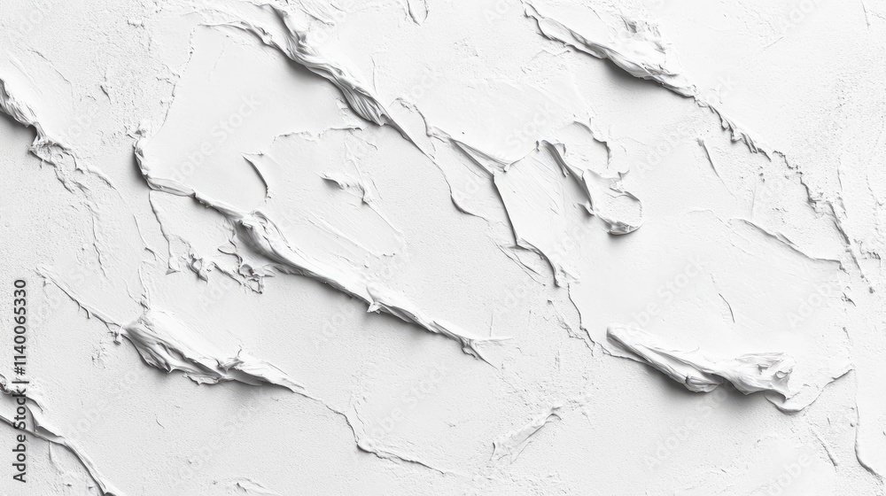 Poster textured white concrete wall with grunge finish showcasing uneven paint layers for background or des