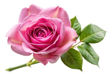 Delicate Pink Rose Branch Macro Still Life