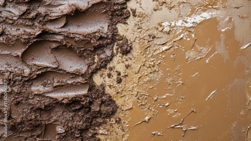 Poster dirt and concrete texture abstract background featuring mud stones and smooth concrete surface