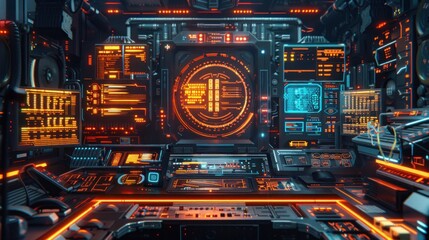 Futuristic Command Center: A Glimpse into Tomorrow's Technology