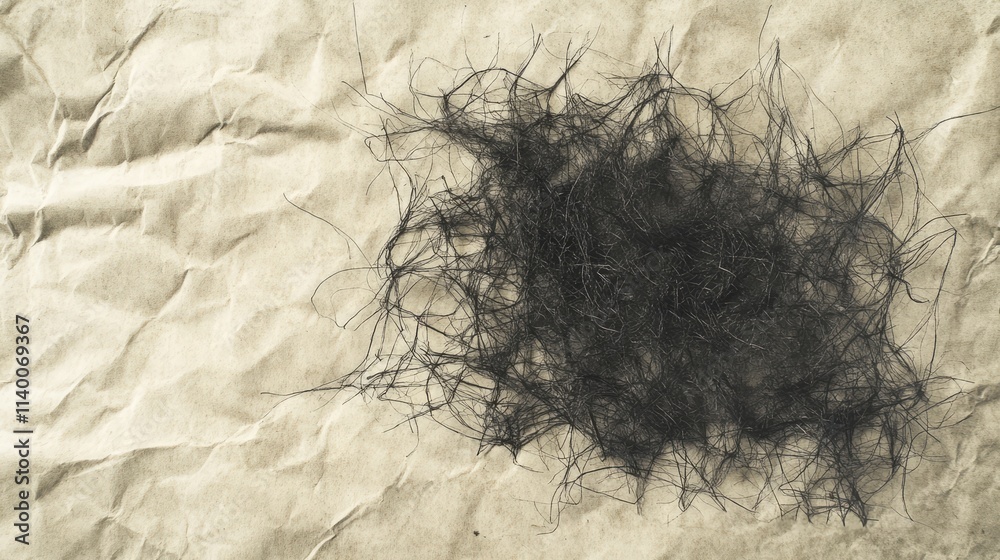 Aufkleber Textured grey paper with rough fibers creating a natural, rustic background for artistic or vintage design projects