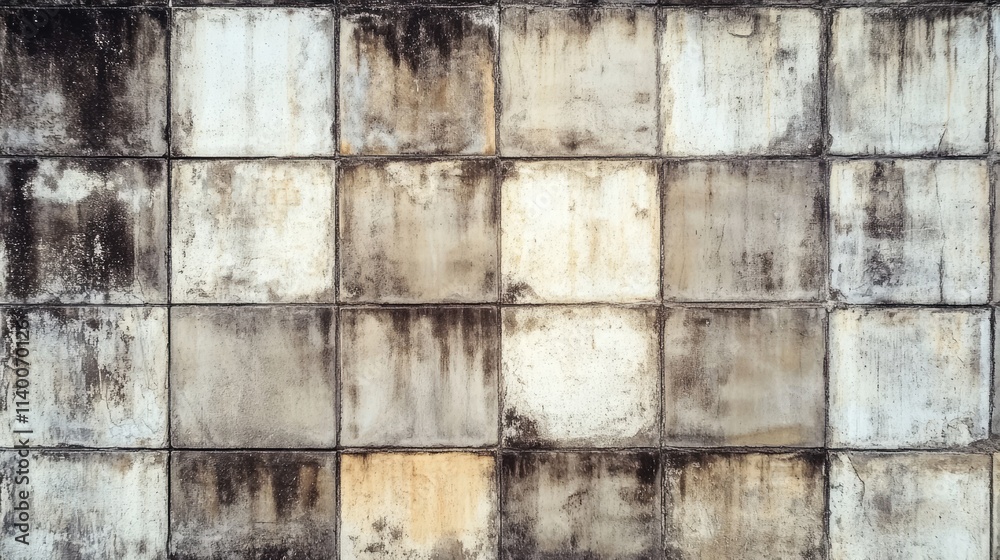 Aufkleber Aged concrete wall texture with a weathered pattern showcasing dirt and grime for rustic or industrial design backgrounds.