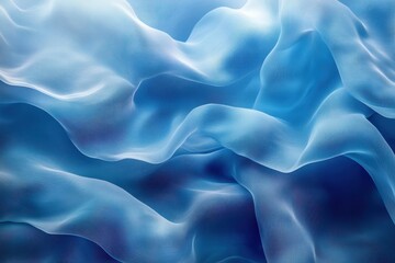 Obraz premium Abstract flowing waves in shades of blue, creating a serene and calming effect.