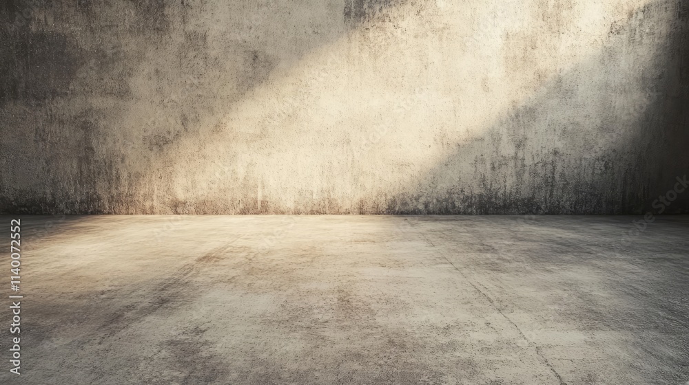 Poster Concrete floor background with textured dirty surface and ambient lighting for industrial and architectural design applications