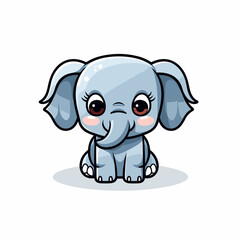 Elephant cute vector illustration