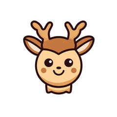 Reindeer cute vector illustration
