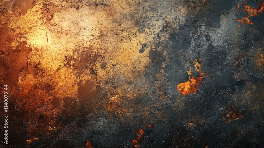 Poster grunge textured concrete wall background with warm tones and industrial feel for artistic and design