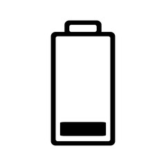 Low battery icon charge level battery PNG. isolate transparent background