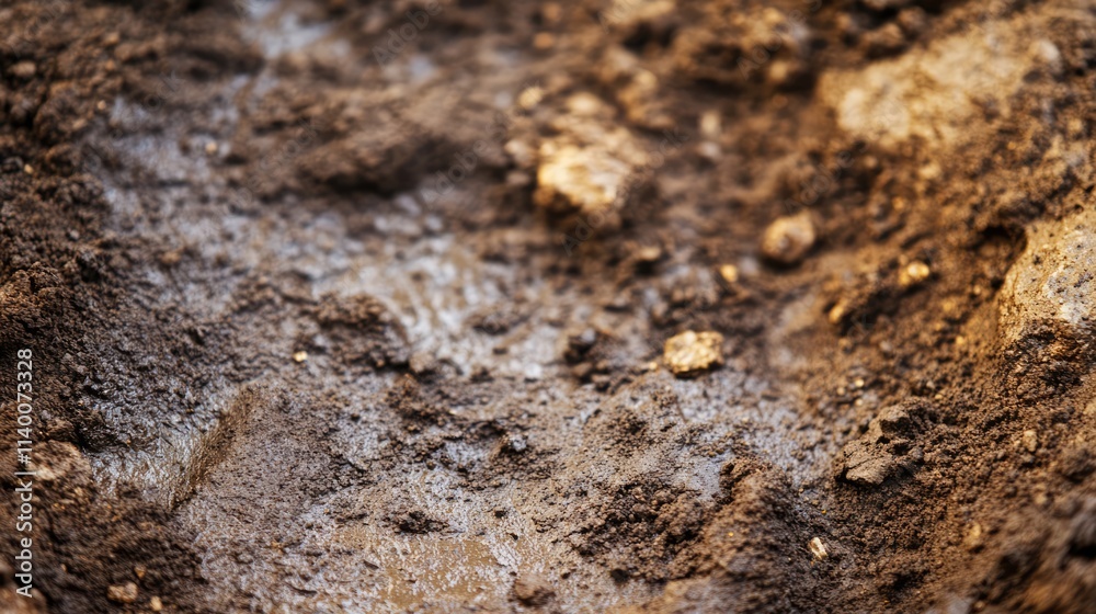 Aufkleber Grungy soil texture with earthy tones for use in backgrounds and design elements