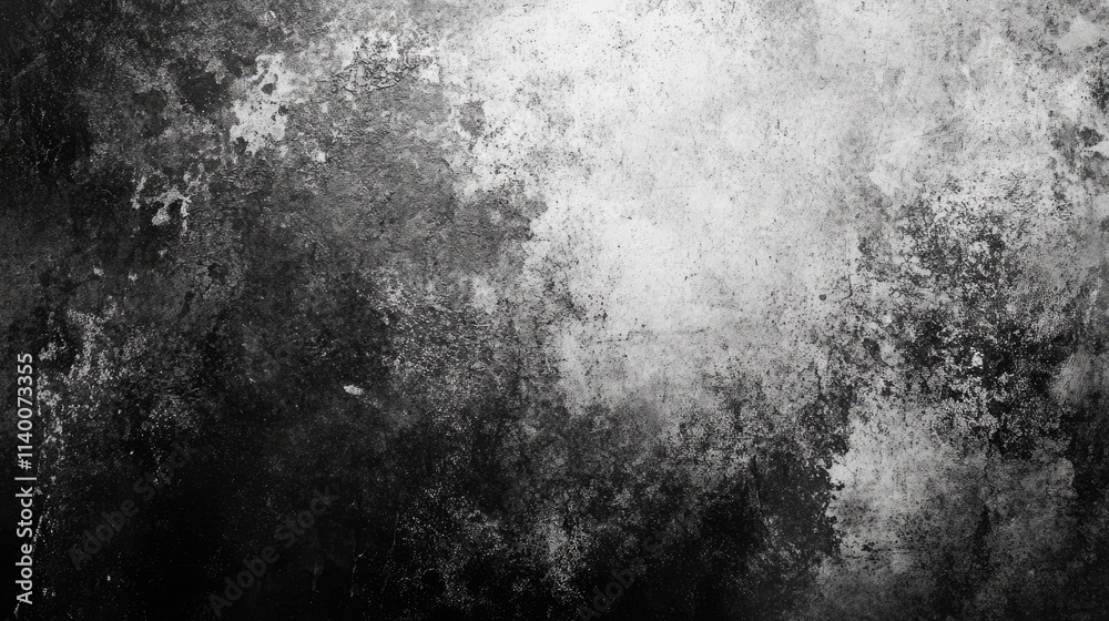 Poster Grunge textured background with worn surface in shades of black and gray for design or artistic applications.