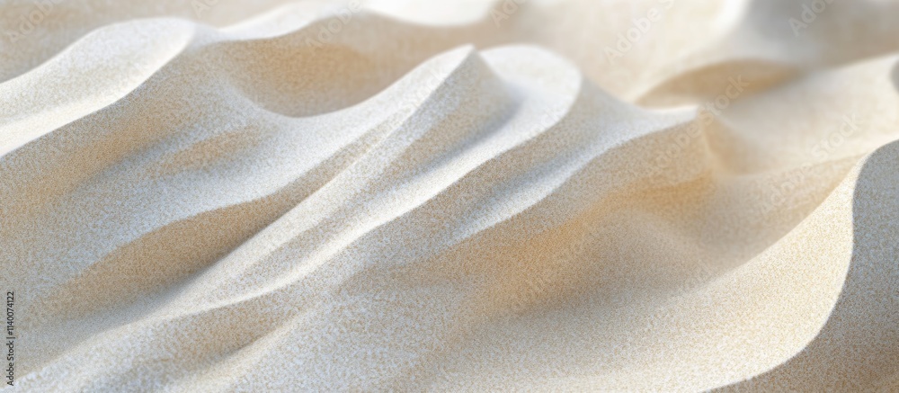 Poster serene and undulating patterns of soft beige desert sand dunes showcasing the beauty and texture of 