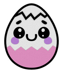 A cute cartoon Easter egg