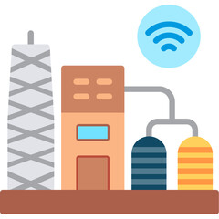 Oil Refinery Icon