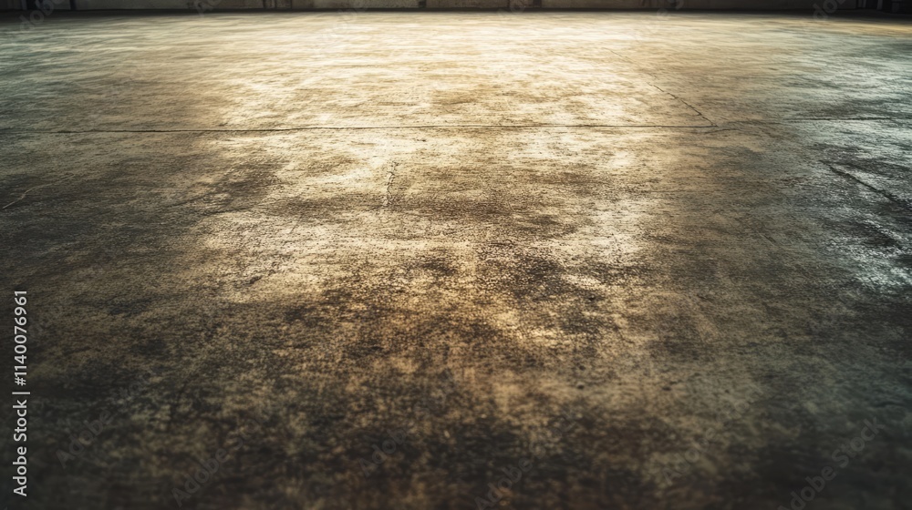 Poster Textured cement floor background with a weathered and grungy appearance suitable for industrial or architectural design projects.
