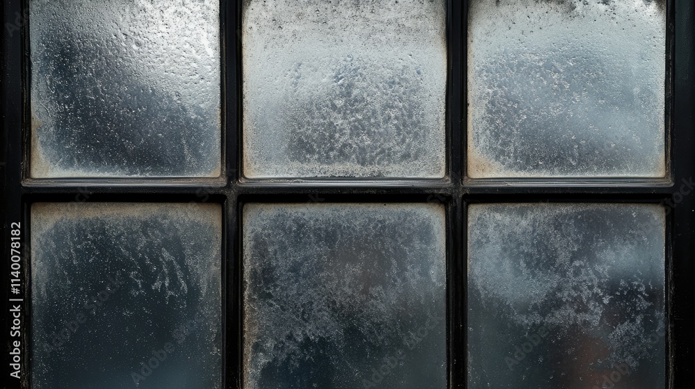 Poster abstract dark gray stained window glass texture with dust and dirt for backgrounds or creative desig