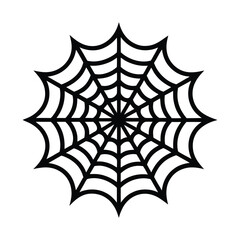 spider web vector icon isolated on a white background