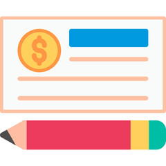 Fototapeta premium Cheque Icon