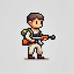 Obraz premium Pixel Art Soldier
