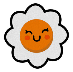 Cute sun and cloud