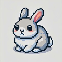 Obraz premium Rabbit Pixel Art Illustration