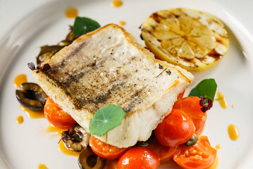 fish with vegetables and sauce