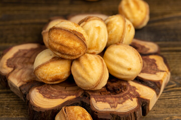 shortbread dessert with boiled condensed milk inside