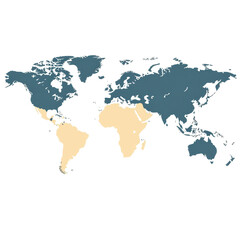 Naklejka premium Exploring the minimalist world map illustration a creative concept in flat design