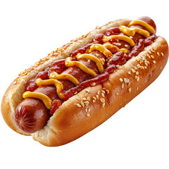 Crafting the perfect potokasd golden bun hot dog with mustard and ketchup a culinary adventure in clean eating