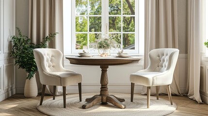 Fototapeta premium Elegant Dining Area with Natural Light